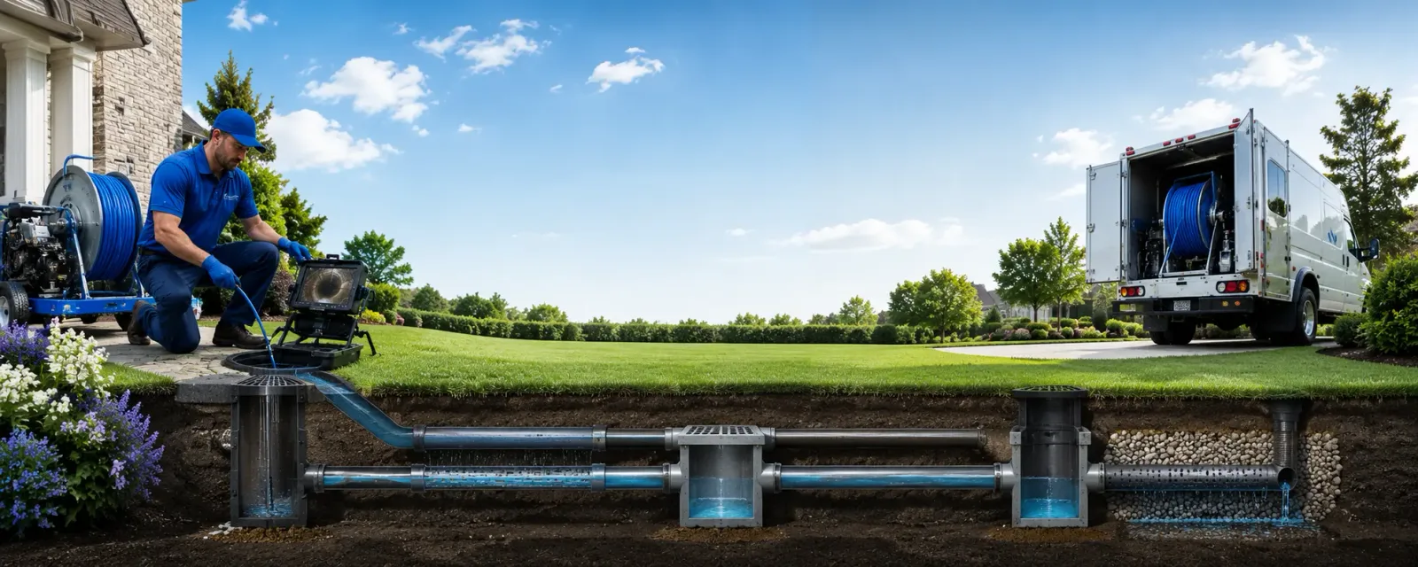 Outdoor drain cleaning information for Woodstock, VT